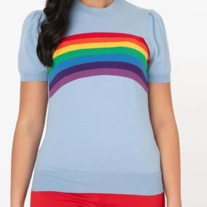 Unique Vintage Rainbow Arch Farrow Sweater
